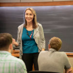 Heather Hollick leads a presentation on networking at the Pratt School of Engineering at Duke